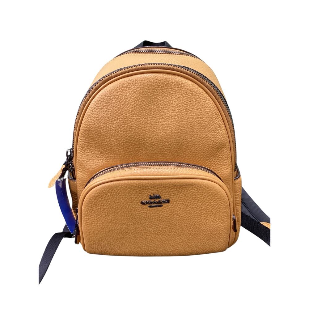 NWT Coach Backpack Women’s Size Small Multiple Compartments Logo Bag Tag Mustard